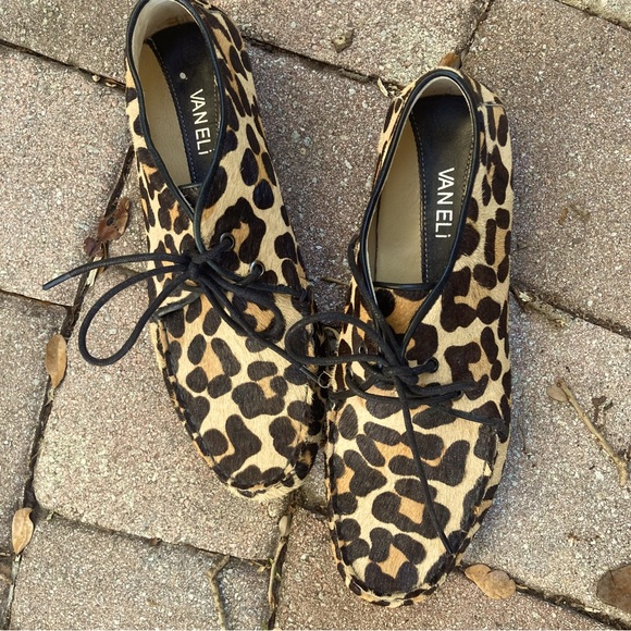 VANELI CALF HAIR ANIMAL PRINT DRIVING SHOE SUZE 9M - Picture 2 of 12